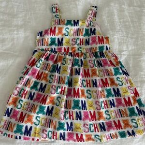 Girls Rainbow Teddy Bear Dress 4T